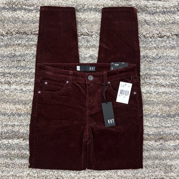 KUT From The Kloth Diana Skinny Corduroy Jeans Sz 0 NWT | KUT Skinny Jeans NEW - - Picture 1 of 13